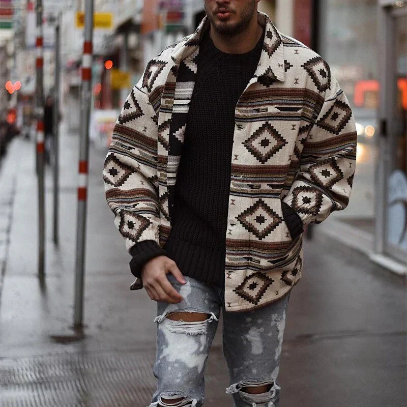 Kass - Stijlvolle Aztec Print Jas